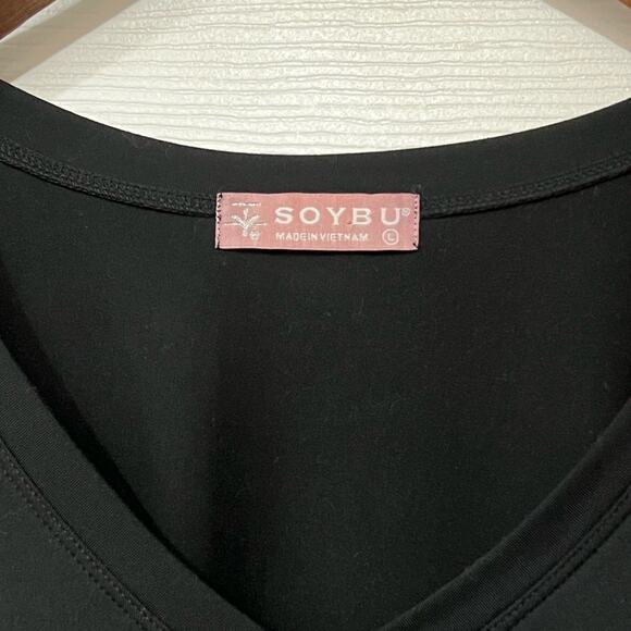 Soybu Sincere Black Long Sleeve Stretchy Shift Dress, Size L - Picture 3 of 5